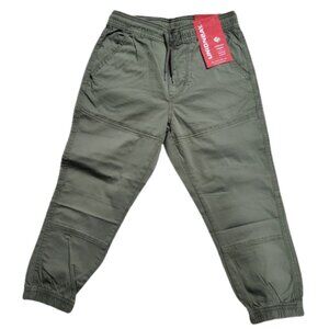 UNIONBAY Boys Cargo Jogger Pants Olive Green XS (5/6) NWT